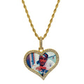 Diamond Heart Photo Pendant - Heart Photo Pendant - Kustom Keepsakez